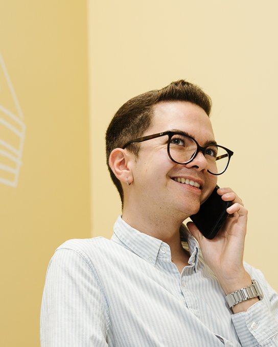 Kundenberater am Telefon