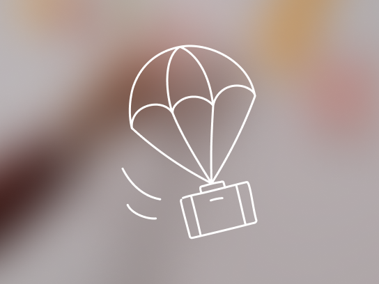 Gezeichneter Heißluftballon